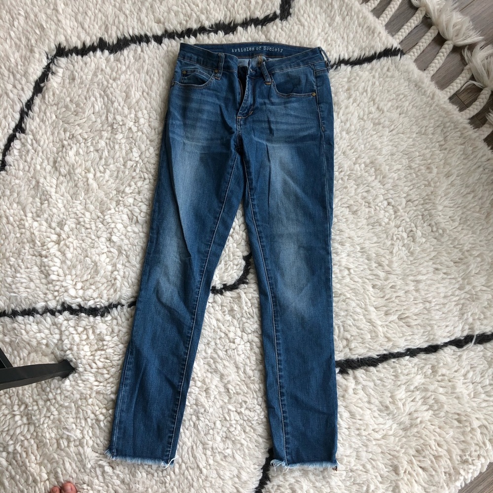 Articles of Society frayed skinny jeans